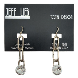 Front of the Chain Link Drop Earrings from Jeff Lieb