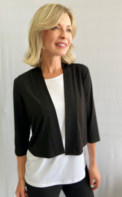 Front of the Solid Bolero from Soft Works in the color black