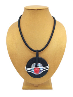 Front of the Patricia Rubber Statement Necklace SKU 24191 from OC Designs