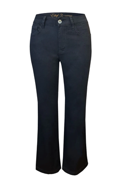 Front of the Classic Flare Jean from Ethyl in the color black
