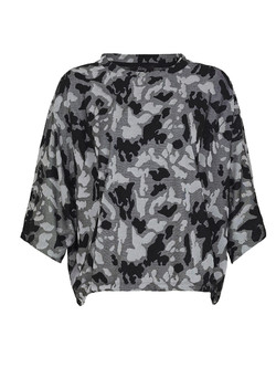 Front of the multicolor Camo Pull-Over Top from Ever Sassy