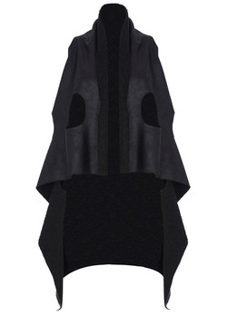 Front of the Heather Cut-out Vest from Kozan in the color gemini gray