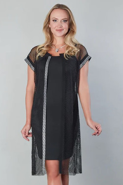 Tricotto - Fashion Model, Short Sleeve Top Black Stripes & Rhinestone  Accents at  Women's Clothing store