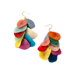 Front of the Bailey Multicolor Earrings from Tagua