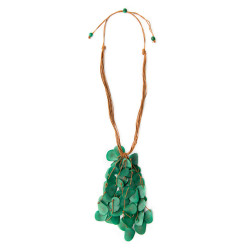 Front of the Carter Emerald Green Necklace from Tagua