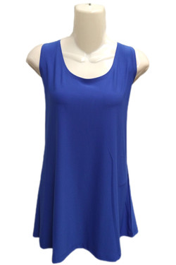 Front of the Scoop Neck Camisole from Fashion Cage style A605 in the color royal blue