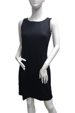 Front of the Sleeveless Travel Tank Dress from Lulu B in the color black