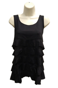 Front of the Solid Cha-Cha Tank from LuLu B style SPX5255S in the color black