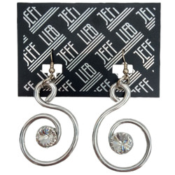 Silver Spiral Pendant Earrings SKU 26387 from Jeff Lieb