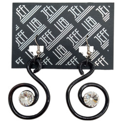 Black Spiral Pendant Earrings SKU 26389 from Jeff Lieb