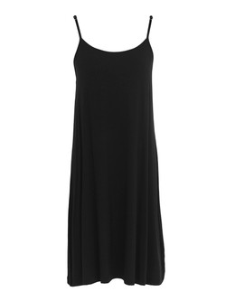 Front of the Basic Tank Dress from Ever Sassy style 64852 in the color black