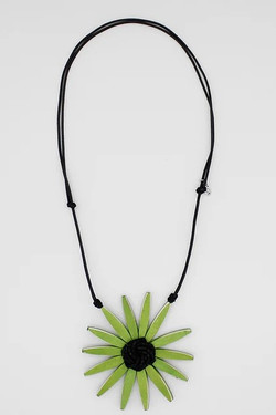 Green Amaya Flower Necklace SKU 26612 from Sylca Designs