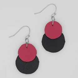 Pink Paris Leather Earrings SKU 26608 from Sylca Designs