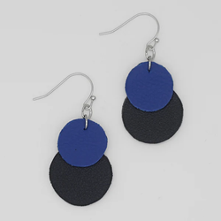 Blue Paris Leather Earrings SKU 26554 from Sylca Designs