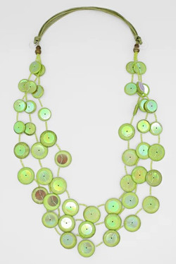 Lime Iridescent Arabella Necklace SKU 26566 from Sylca Designs