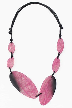 Pink Frosted Wren Geometric Necklace SKU 26549 from Sylca Designs