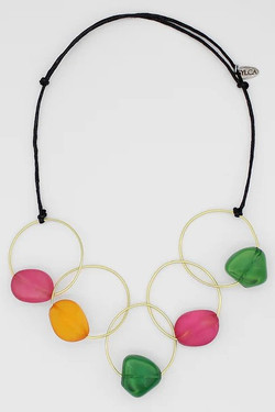 Multicolor Paige Loop Necklace SKU 26574 from Sylca Designs