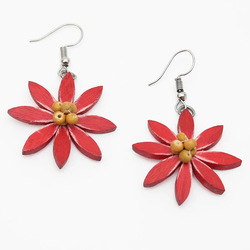 Orange Amaya Flower Earrings SKU 27219 from Sylca Designs