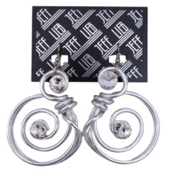 Silver Spiral Pendant Earrings SKU 27436 from Jeff Lieb