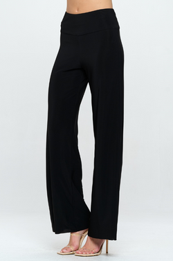 Front image of the Wide Leg Palazzo Pants from Last Tango in the color black