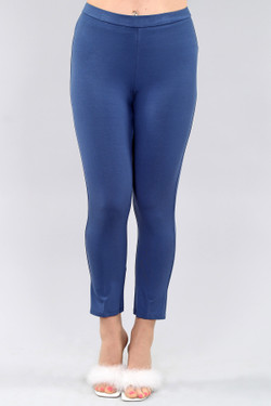 Front of the Denim Blue Capri Leggings style 4806 from Michael Tyler in the color denim blue