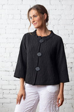Front of the Perfect Social Jacket style 790411 from Olivia in the color black