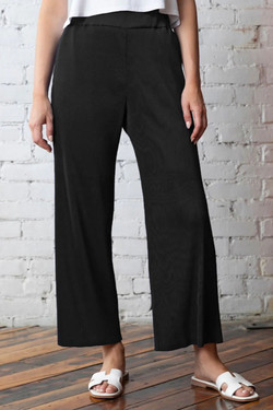 Front of the Paris Pleated Pants style 300283 from Olivia in the color black
