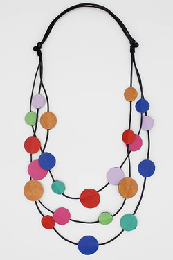 Paris Multicolor Leather Necklace SKU 23128 from Sylca