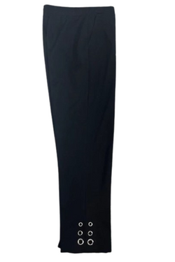 Side of the Grommet Ankle Pants style CP610 from Fashion Cage in the color black