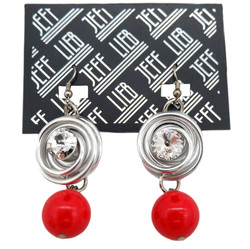 Red Bead Earrings SKU 28612 from Jeff Lieb