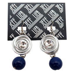 Navy Bead Earrings SKU 28611 from Jeff Lieb