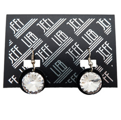 Black Round Pendant Earrings SKU 28651 from Jeff Lieb