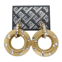 Gold-Tone Round Pendant Earrings SKU 29615 from Jeff Lieb