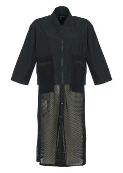 Front of the Net Underlayer Zip Up Jacket style NW-2941 from Kozan in the color black