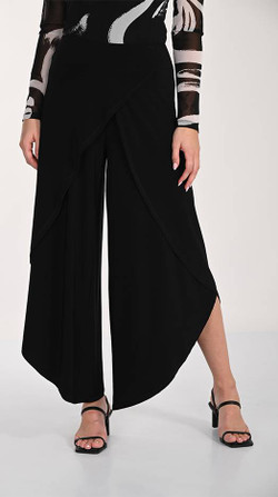 Front of the Cross Over Pants style 266004 from Frank Lyman in the color black