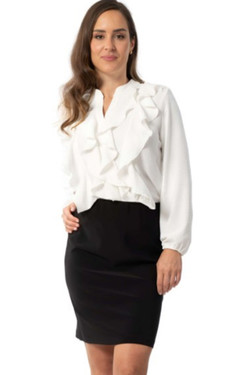 Front of the Classic Pencil Skirt style 8821 from Bali in the color black