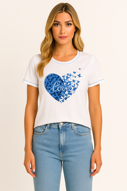 Front of the Heart T-Shirt style 261185 from Orly in the color white