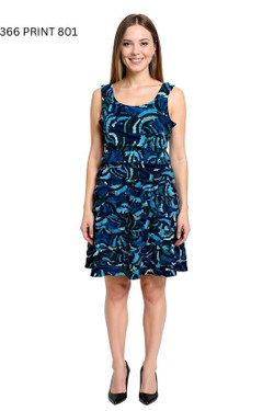 Front of the Blue Print Cha Cha Dress style A366-801 from Creation