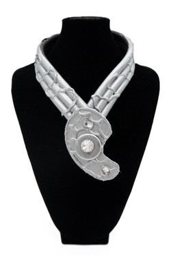 Silver Chunky Rubber Necklace SKU 30704 from Jeff Lieb