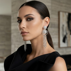 Silver Chain Link Stud Earrings SKU 30744 from Jeff Lieb