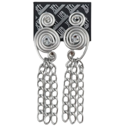 Silver Spiral Chain Link Stud Earrings SKU 30749 from Jeff Lieb