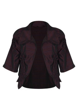 Front of the Romina Textured Jacket style BL-2758 from Kozan in the Chianti print