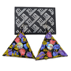 Painted Triangular Pendant Earrings SKU 31212 from Jeff Lieb
