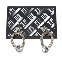 Rhinestone Loop Pendant Earrings SKU 31239 from Jeff Lieb