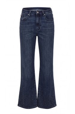 Front of the Hannah 32" Flare Rhinestone Jeans style LM4656CHF from Liverpool Jeans in the color winter glow