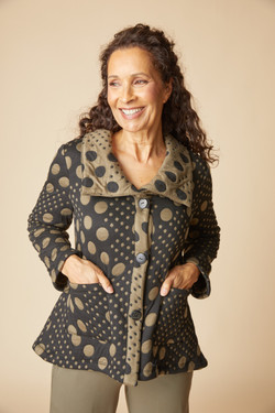 Front of the On The Dot Jacket style 29820 from Habitat in the color umber