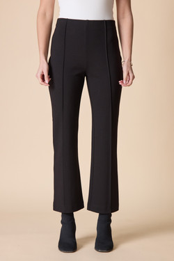 Front of the Luxe Point Solid Kickflare Pants style 10672 from Habitat in the color black