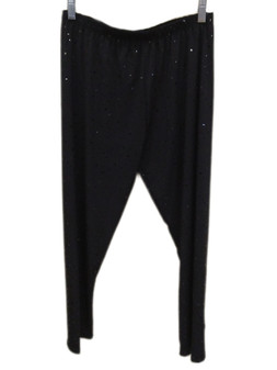 Front view of the Sequins Leggings from Reina Lee in the color black