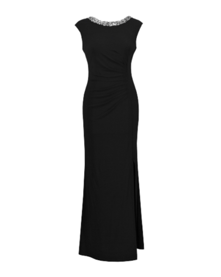 Front of the Embellished Neckline Evening Gown from Joseph Ribkoff in the color black