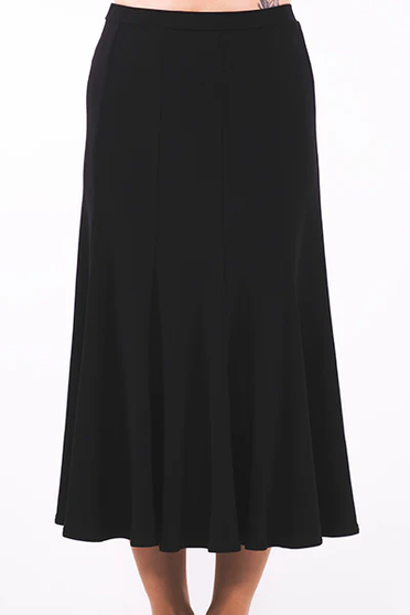 Front of the 10 Panel Skirt from Michael Tyler in the color black